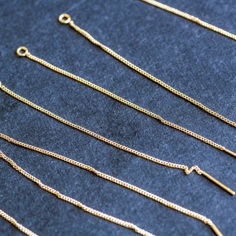 пуссеты "лайн", позолоченные, цвет золото, 82-85x1 мм