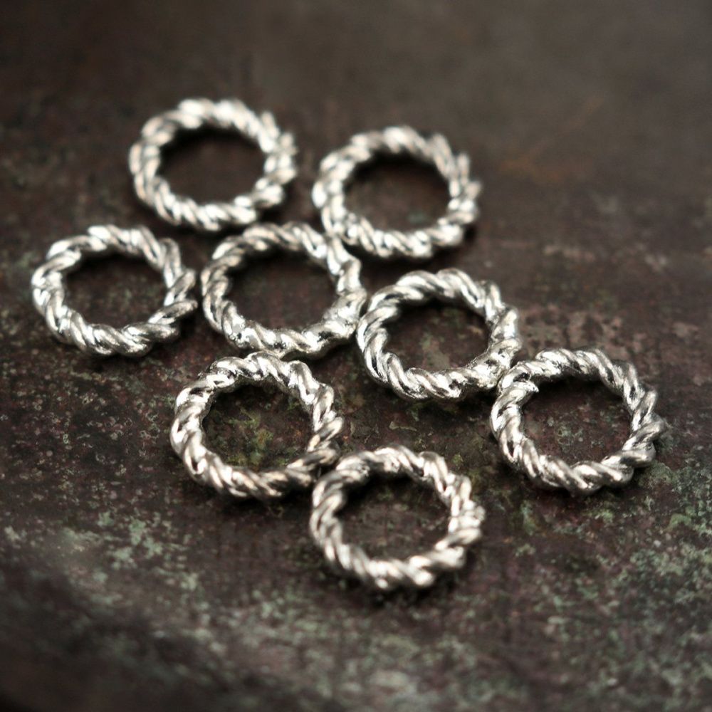 колечко соединительное витое, цвет платина, 6x1 мм