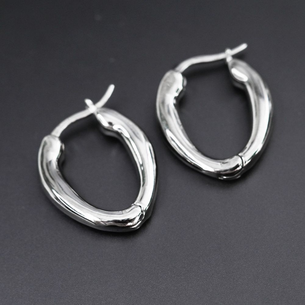 швензы "овал", покрытие платина, 21x16x3.5 мм 