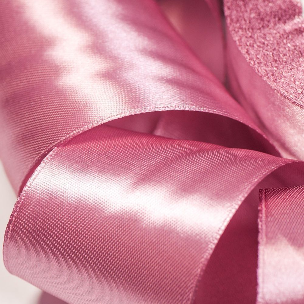 лента, атлас, цвет пыльно-розовый светлый, ширина 50 мм ленты