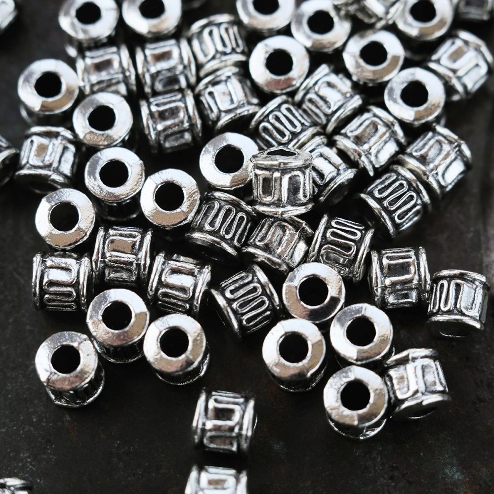 разделитель для бусин "тибет", цвет античное серебро, 5х5 мм