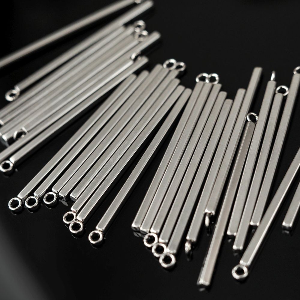 подвеска сталь "стик", цвет стальной, 43x2x2 мм