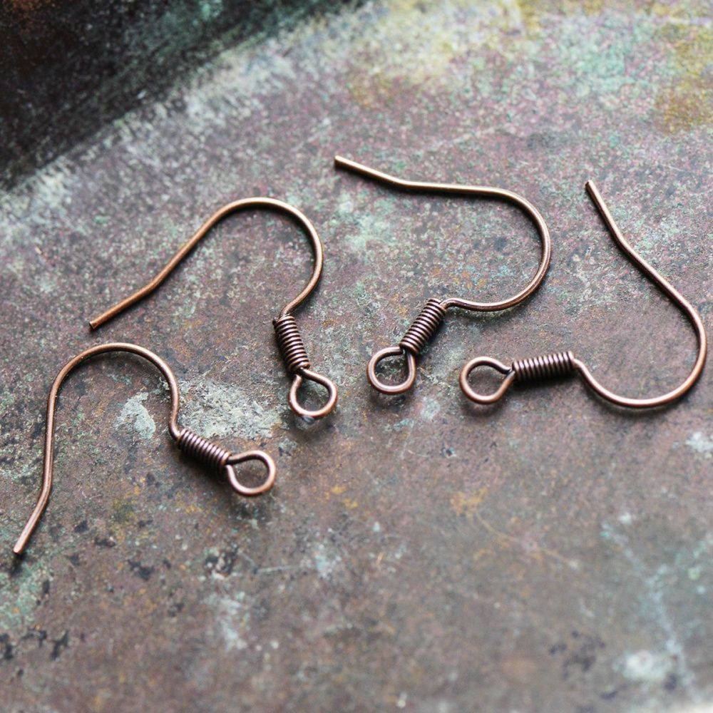 швензы "спираль", цвет красная медь, 17х0.7 мм