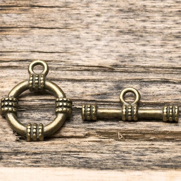 Замочки тоггл "квадро", цвет античная бронза, 19х15х3 мм - 20х8х3 мм