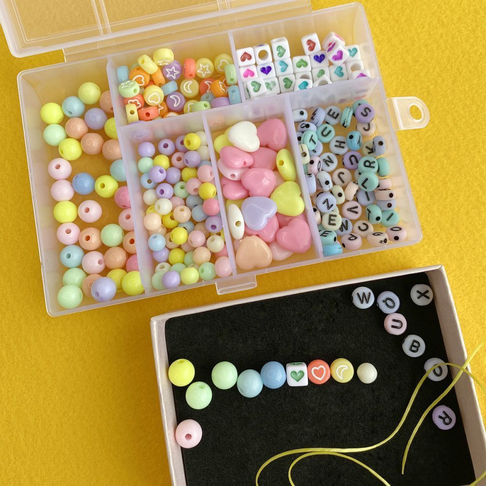 набор бусин в органайзере "агата"