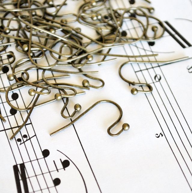 швензы "крючок", цвет античная бронза, 11х22 мм