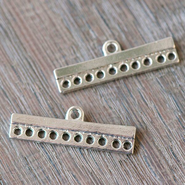 коннектор "шатлен", цвет платина, 9x28x2.5 мм