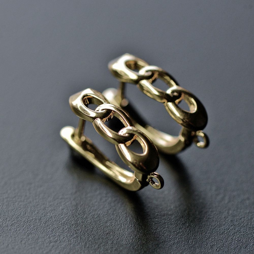 швензы "цепь", позолоченные, 18.5x5.5x12.5 мм 