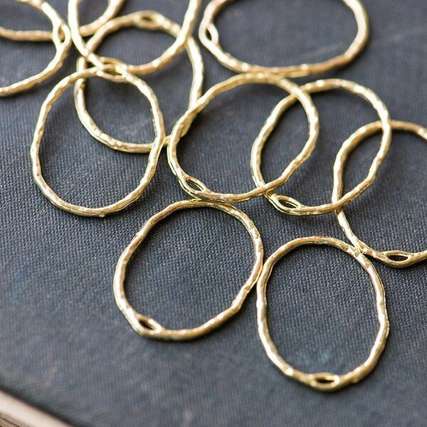 коннектор "безель", цвет светлое золото, 30x21.5x1.5 мм