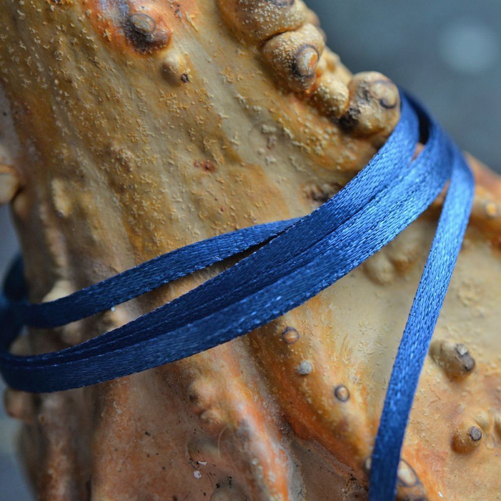 лента, атлас, цвет королевский синий, ширина 3 мм ленты