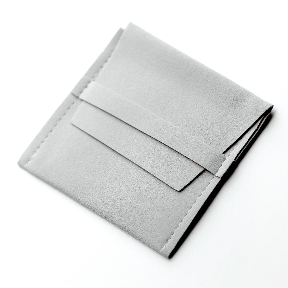 конверт для украшений, микрофибра, цвет серый, 80х80 мм