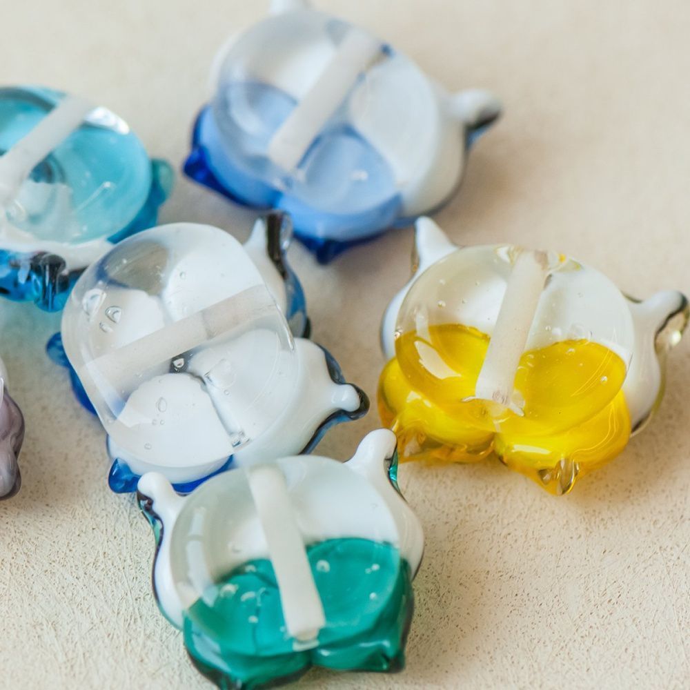 бусина, мурано "бабочка", фигурная, изумрудный, 20х20 мм