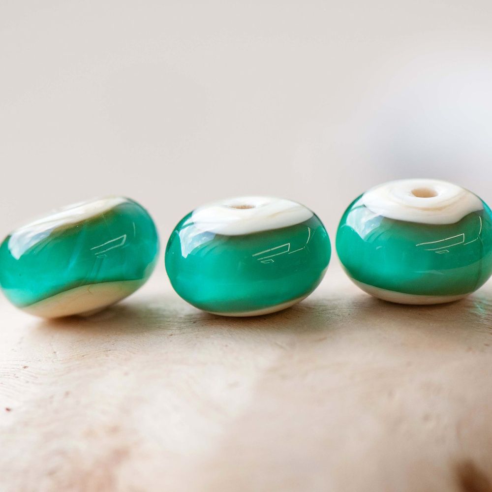 бусина, мурано "акватика", абакус, 16х8мм