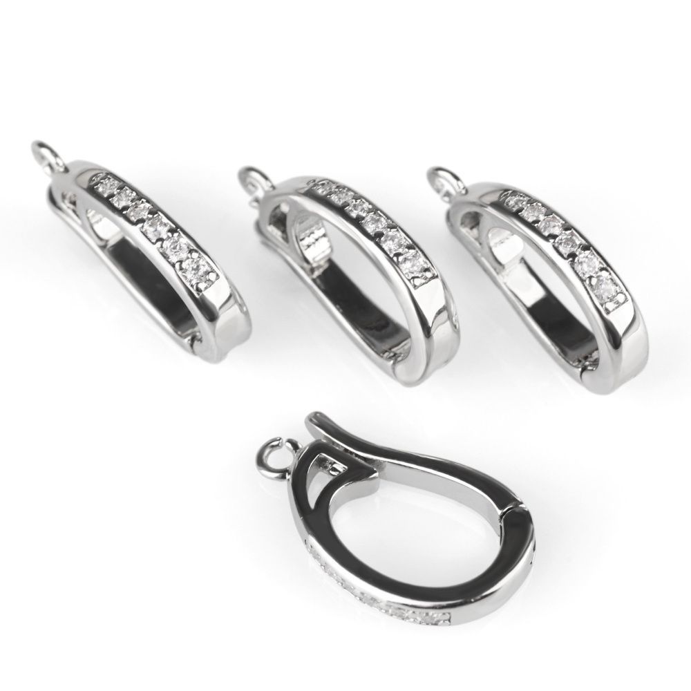 бейл "адель", покрытие платина/цирконий, 17x10x2.5 мм