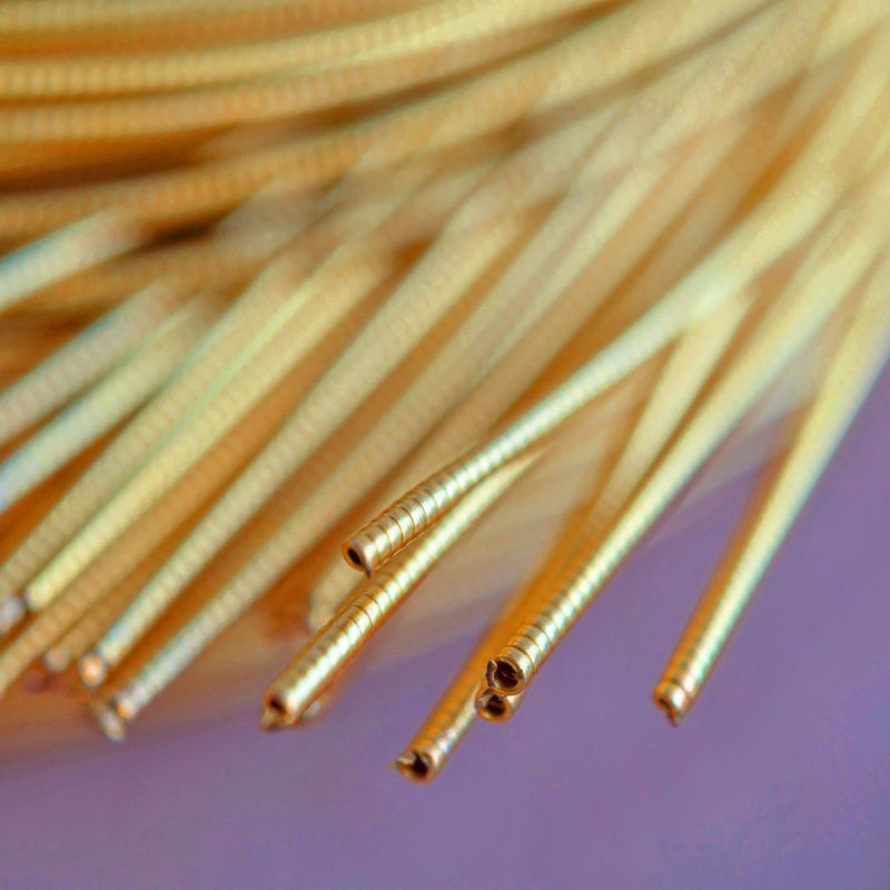 канитель жесткая, цвет насыщенное золото, 1 мм