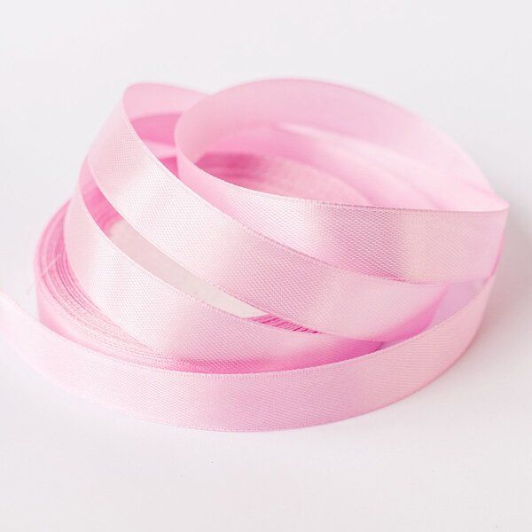 лента, атлас цвет розовый, ширина 15 мм ленты