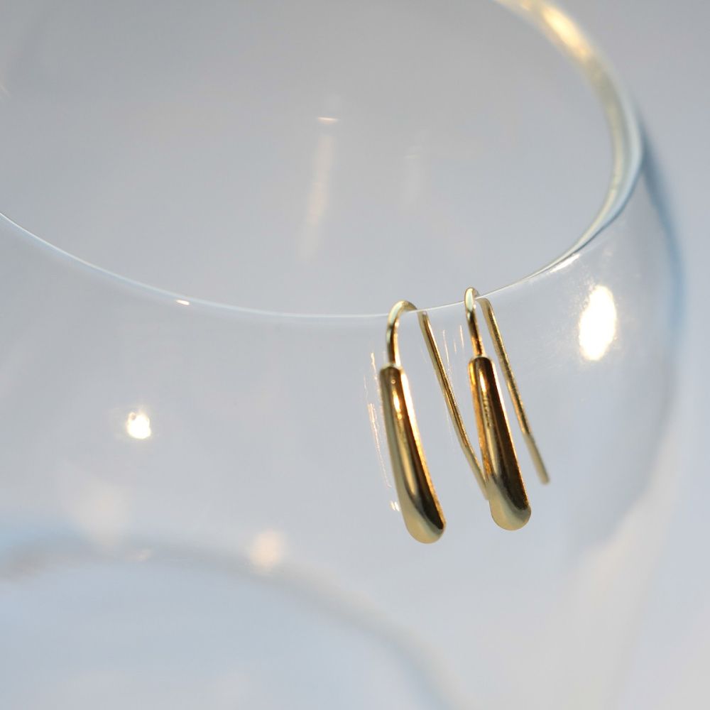 швензы "тин", сталь гипоаллергенная, позолота, 18.5x13.5x3.5 мм