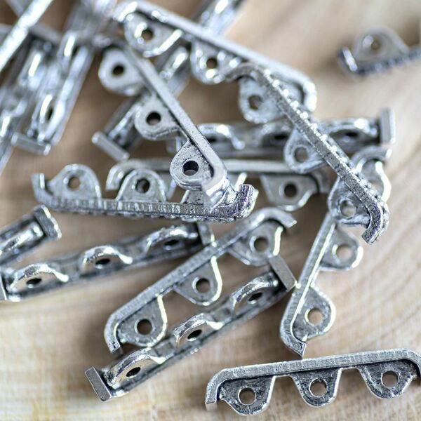 разделитель тройной "планка", цвет античное серебро, 24x4x6 мм