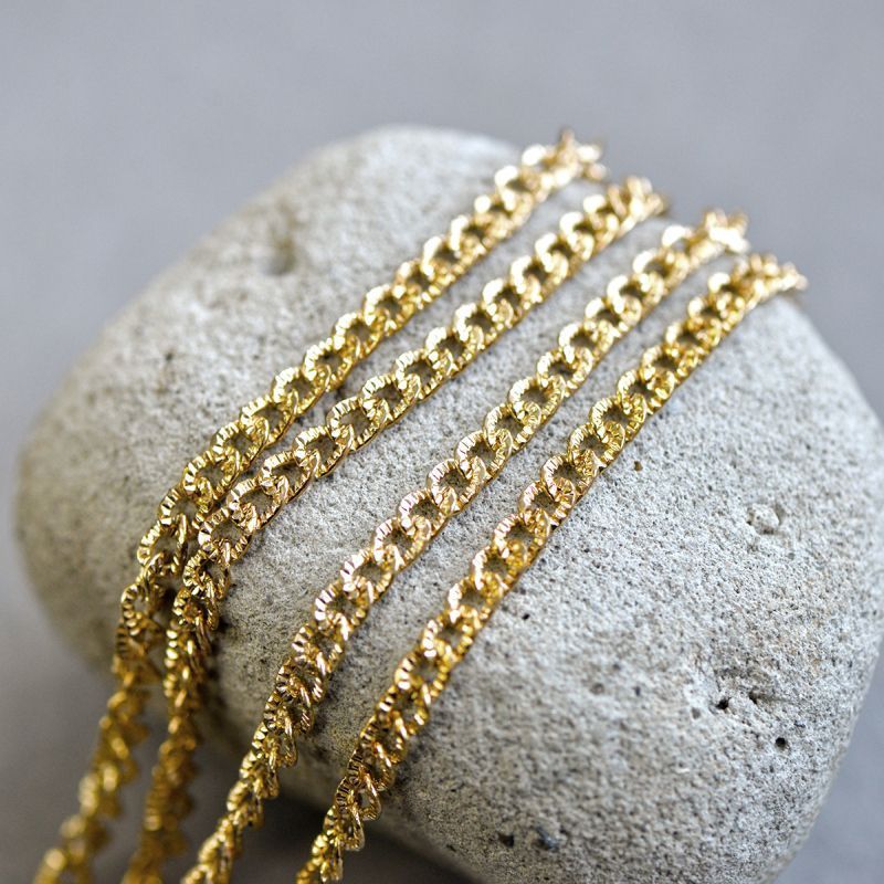 цепочка "мета", цвет золото светлое, звено 6x4x1 мм