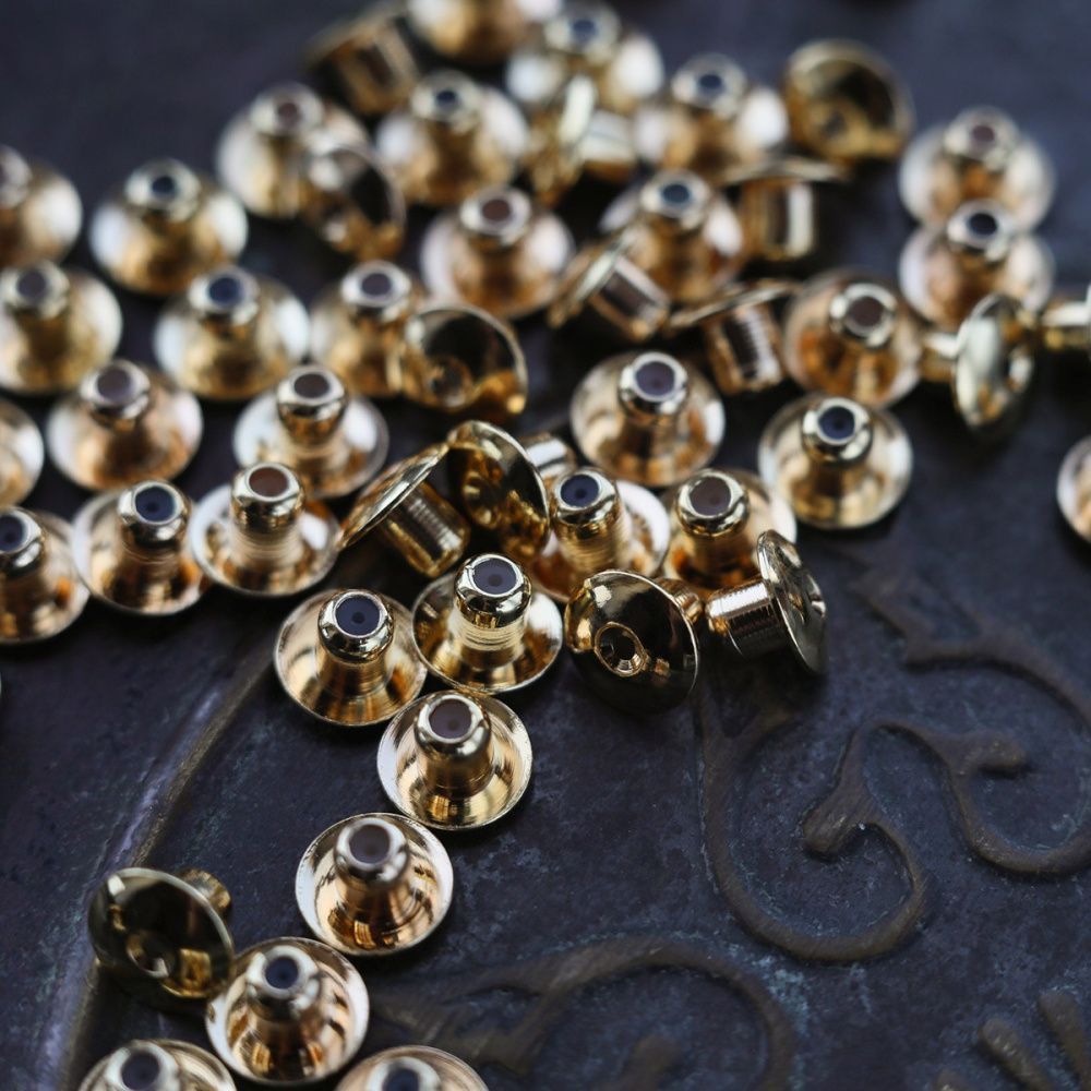 фиксаторы для сережек, позолота, 5х7 мм