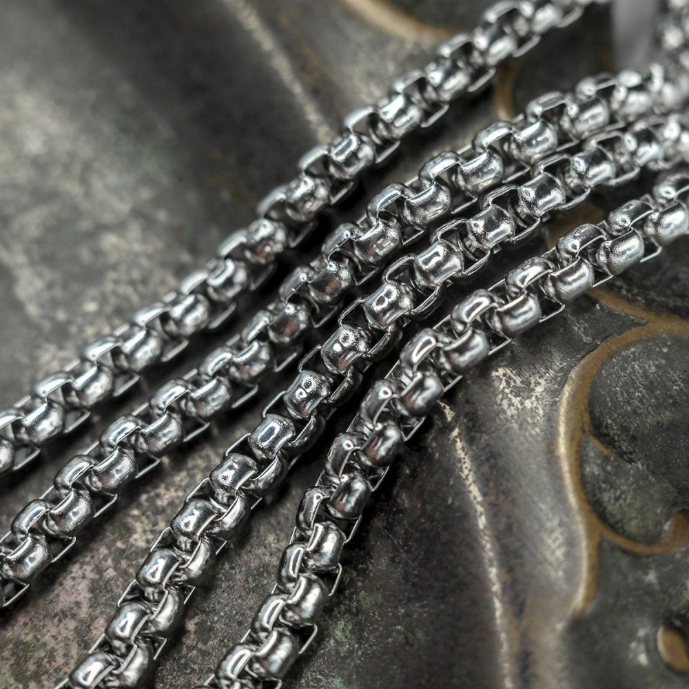 цепочка "баскет 304", цвет стальной, звено 4.5x4x2.5 мм