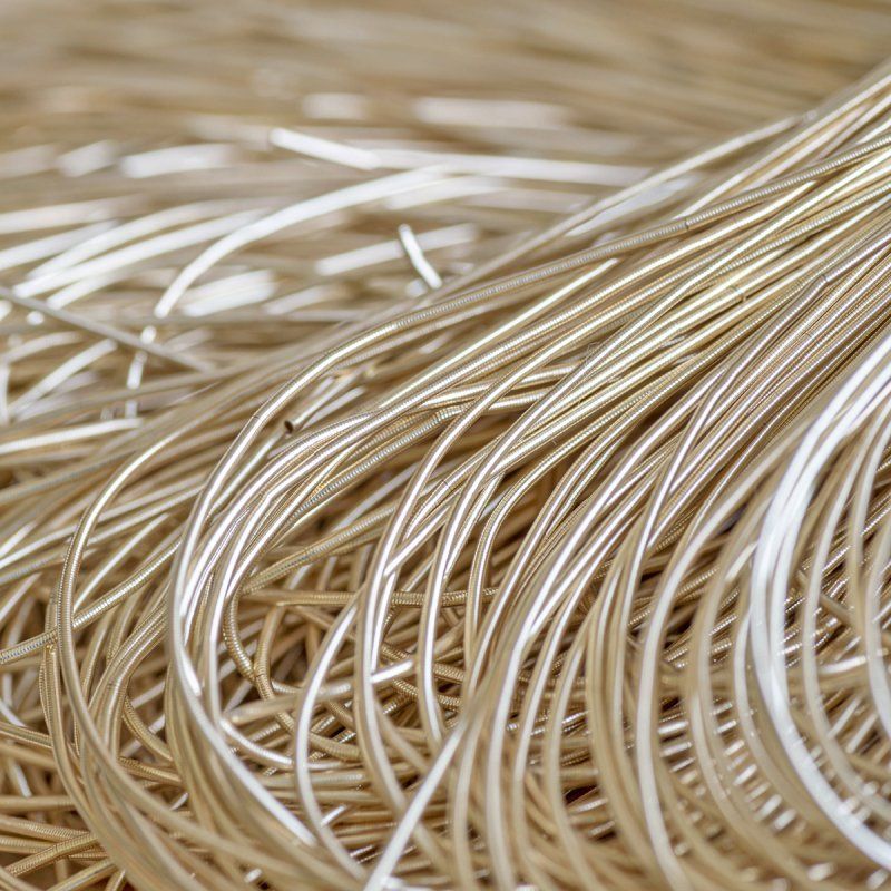 канитель мягкая, цвет бледное золото, 1 мм