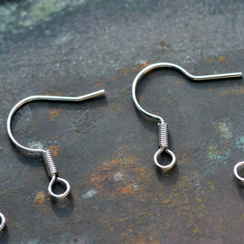 швензы "спираль", цвет серебро, 17х0.7 мм