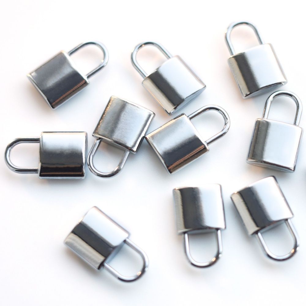 подвеска металлическая "замок", цвет платина, 18x11x4 мм