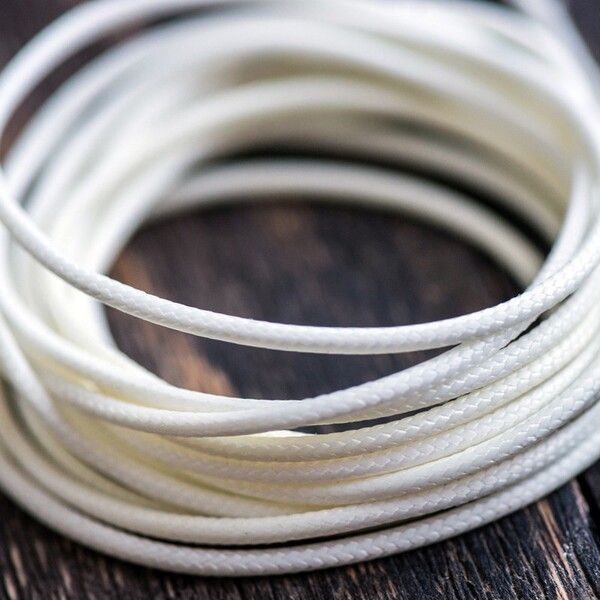 шнур вощеный, цвет айвори, 1.5 мм