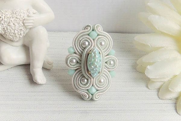 Сутажное кольцо "Леди Винтаж"