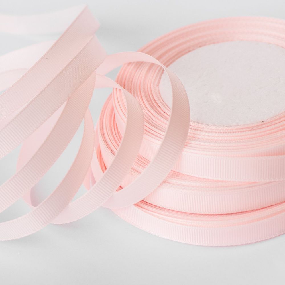 лента репсовая, цвет светлый персиковый, ширина 10 мм ленты