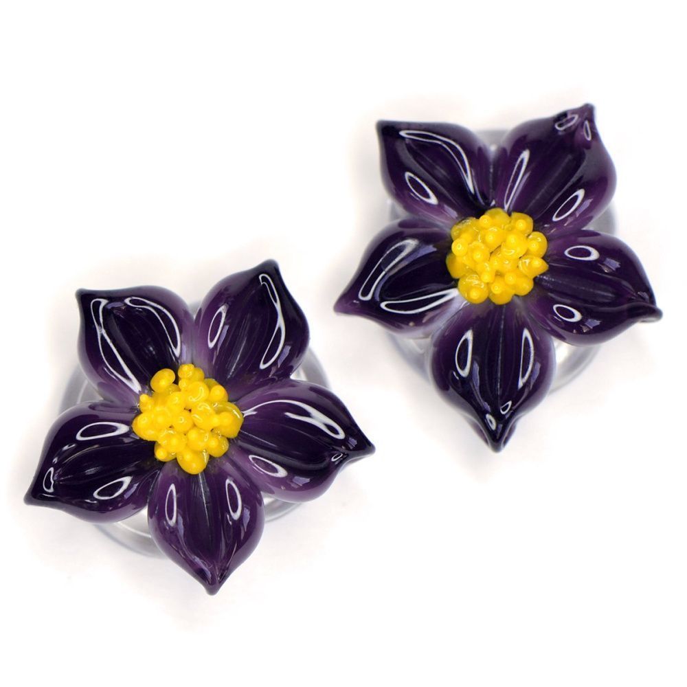 бусина, мурано "фиалка", фиолетовый, 21х21 мм