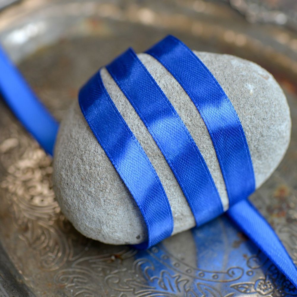 лента, атлас, цвет лазурный синий, ширина 10 мм ленты