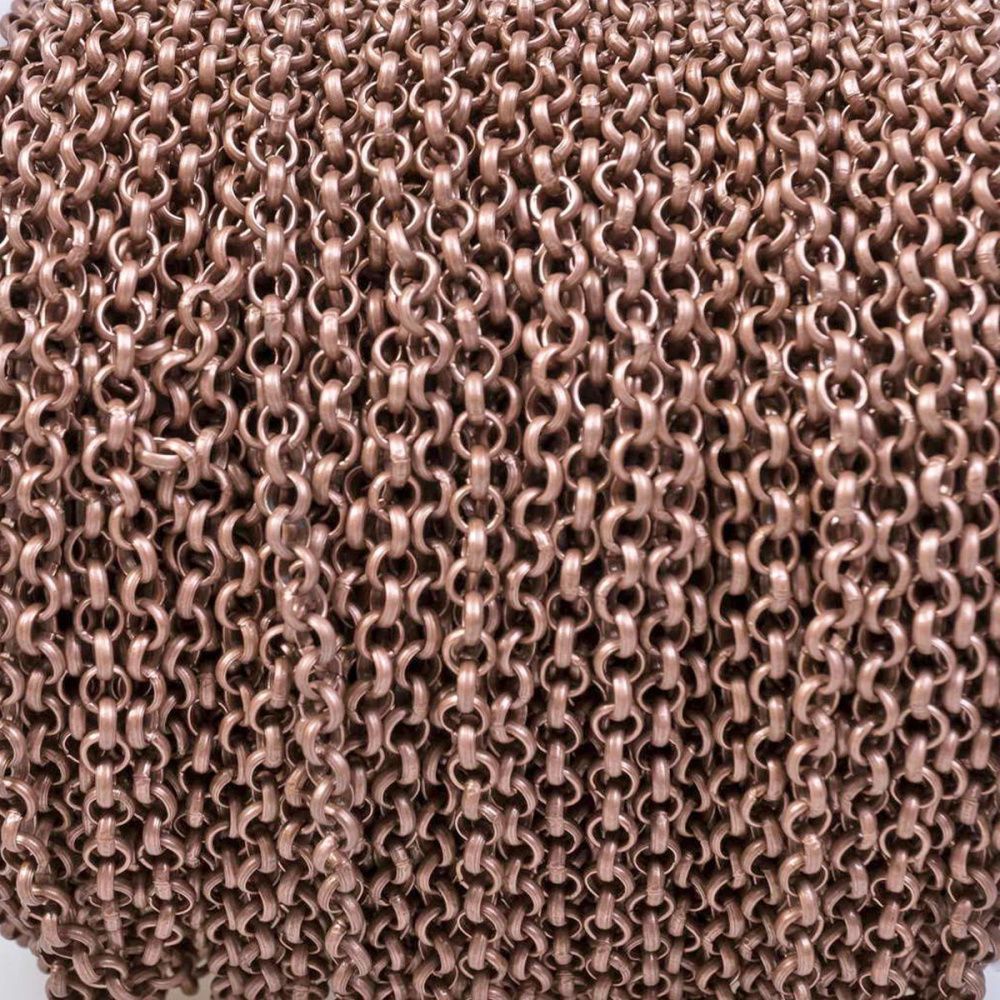 цепочка "раунд", цвет красная медь, звено 4х1 мм