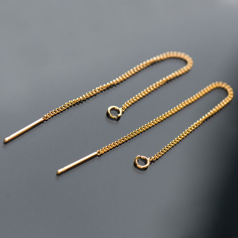 пуссеты "лайн", позолоченные, цвет золото, 82-85x1 мм