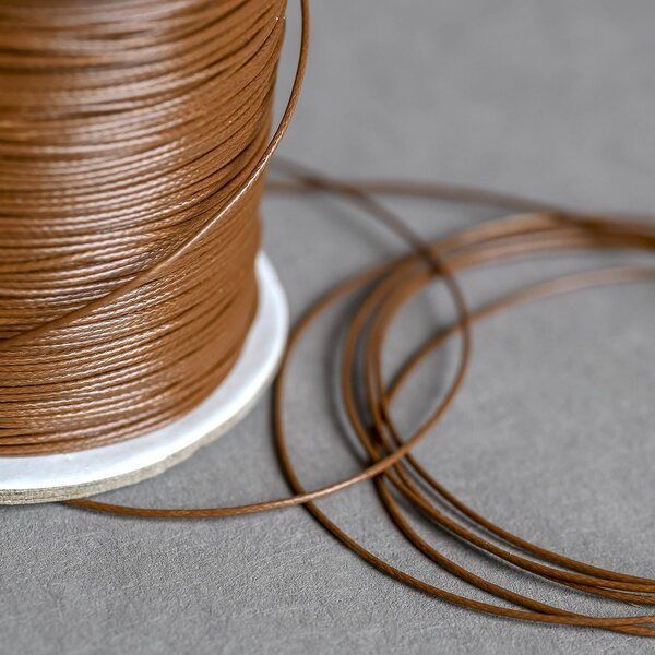 шнур вощеный, цвет коричневый, 0.5-0.8 мм