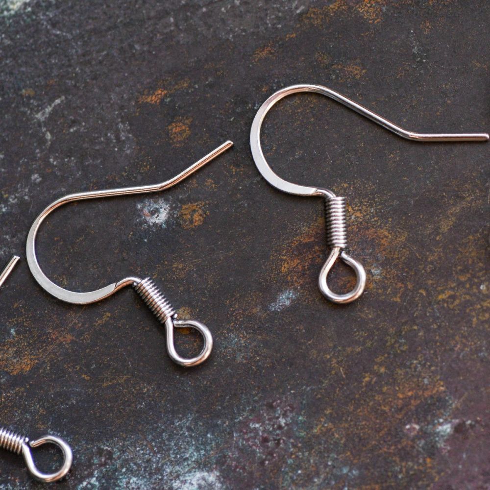 швензы "спираль", сталь гипоаллергенная, 17x14x2 мм