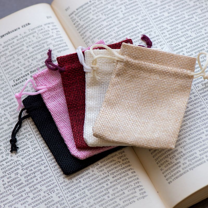 мешочек холщовый, цветовой микс, 90х70 мм