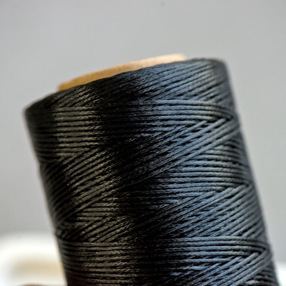 шнур вощеный, цвет черный, 1х0.3 мм