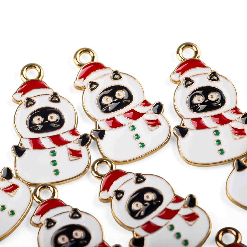 подвеска металл "котовичок", эмаль, цвет белый, 25x15x1.2 мм