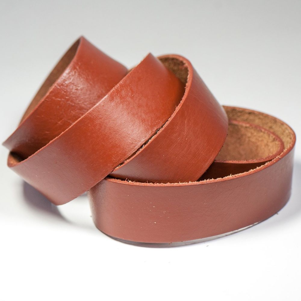 шнур кожаный, плоский, цвет темно-коричневый, 25.4x2 мм