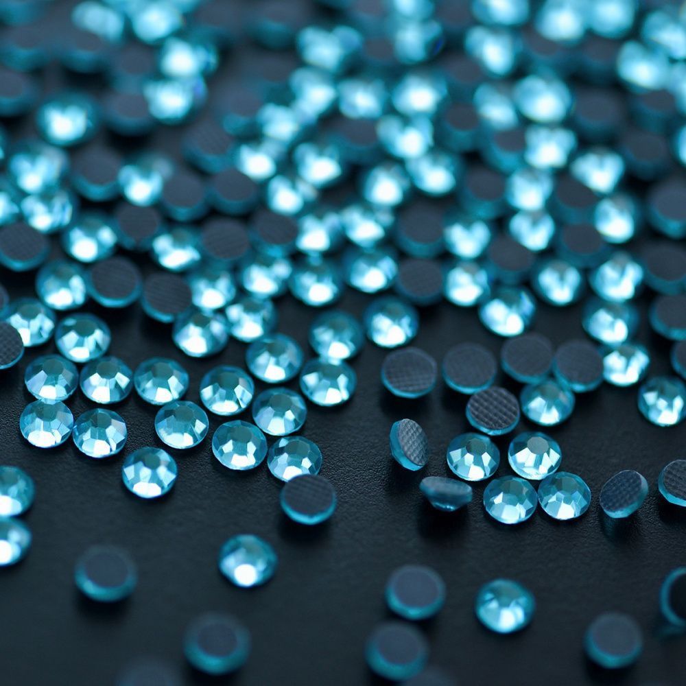 стразы термоклеевые горячей фиксации dmc, аквамарин, ss16