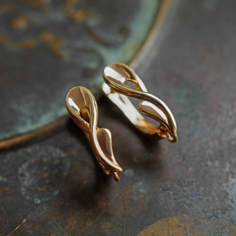 швензы "вивиан", позолоченные, 18x11.5x5 мм 