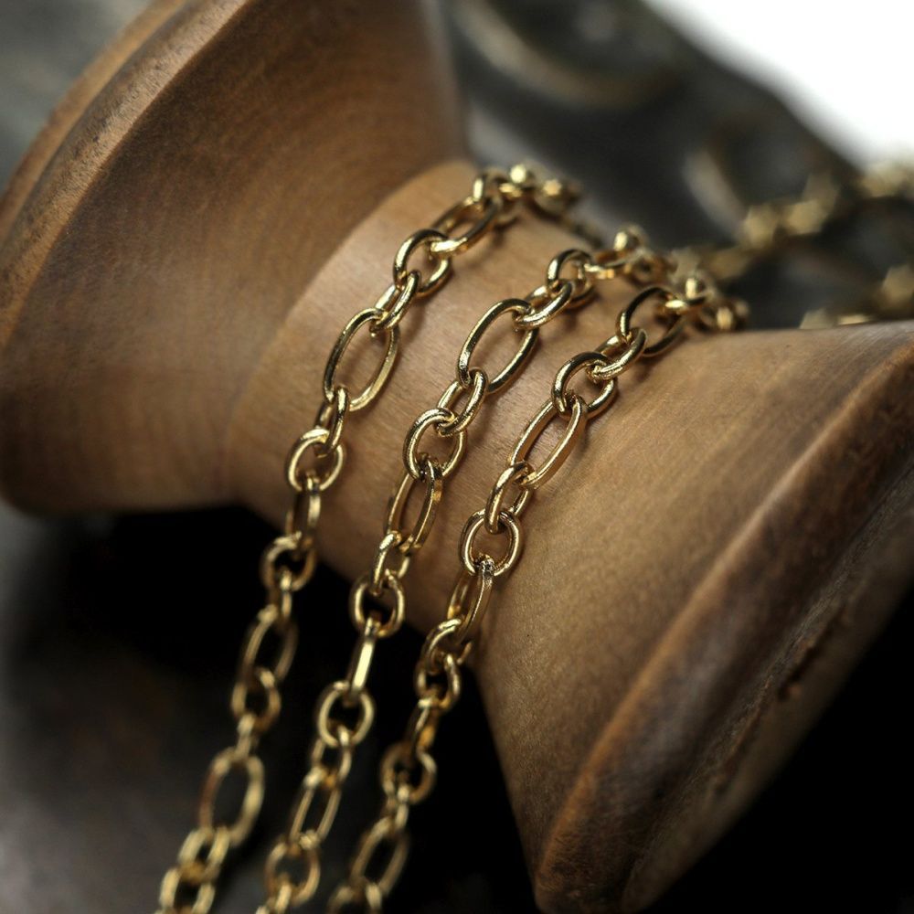 цепочка "фигаро 304", цвет золото, звено 6x3x0.7 мм