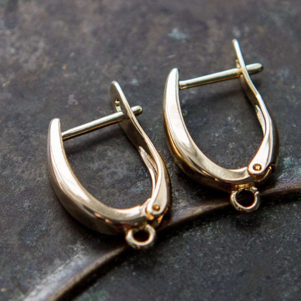 швензы "алисия", позолота, 21x12x3.5 мм 