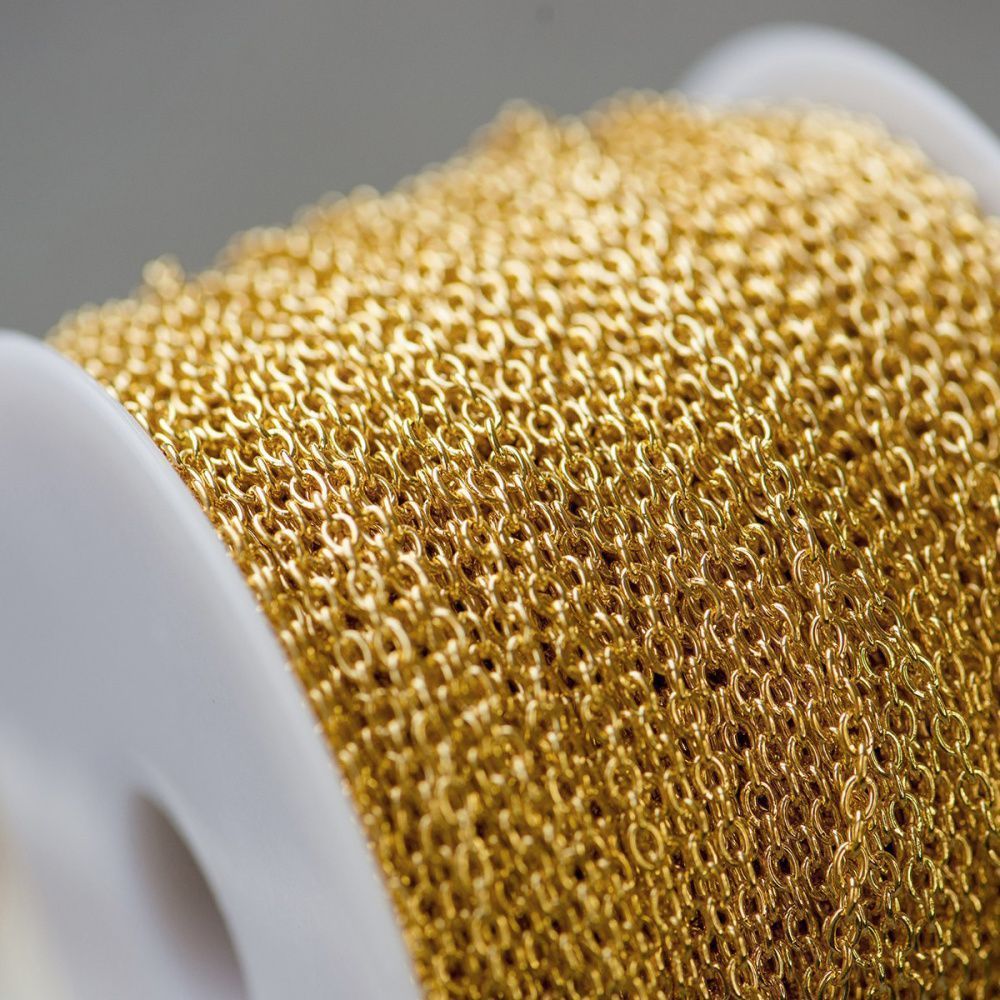 цепочка "кросс", цвет золото, звено 3x2x0.5 мм