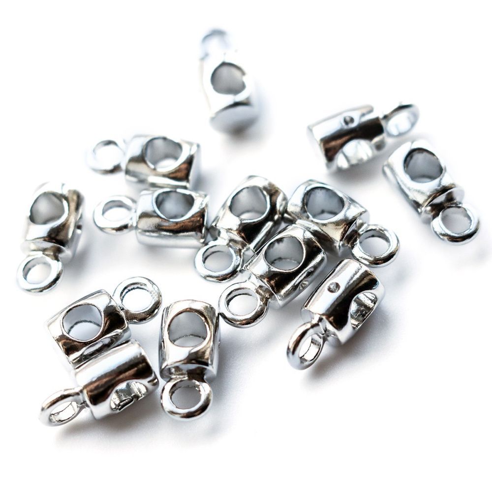 бейл "гирька", цвет платина, 12x6x7 мм