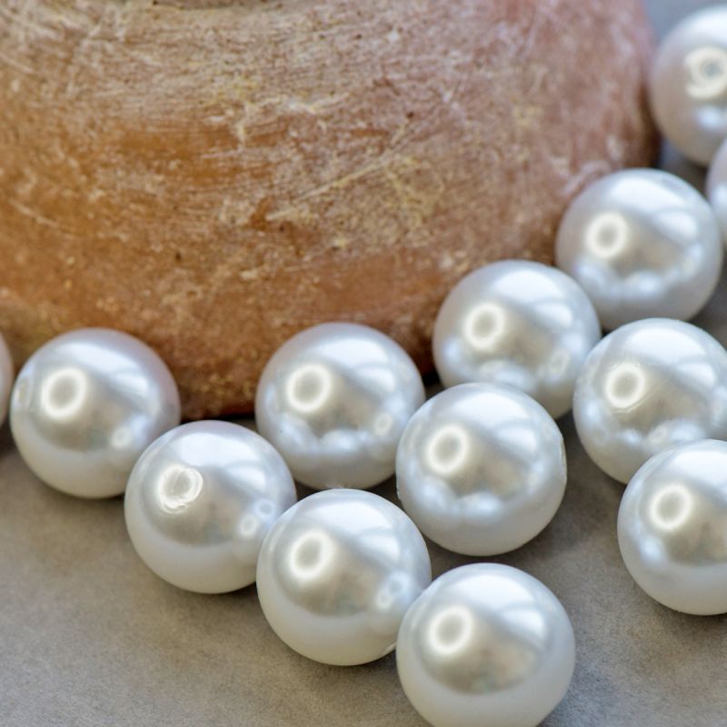 бусина, имитация жемчуга 20, акрил, цвет белый, 20 мм