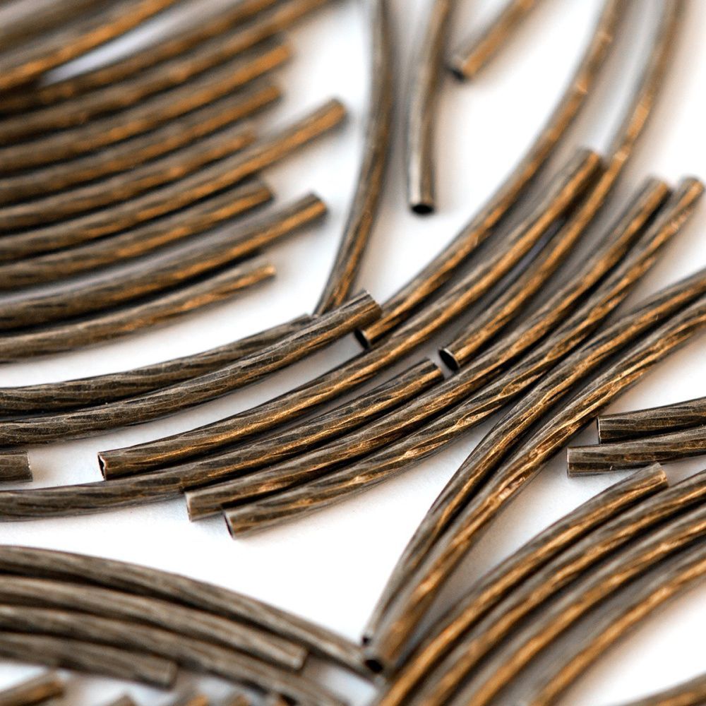 разделитель "трубочка", цвет античная бронза, 35х2 мм