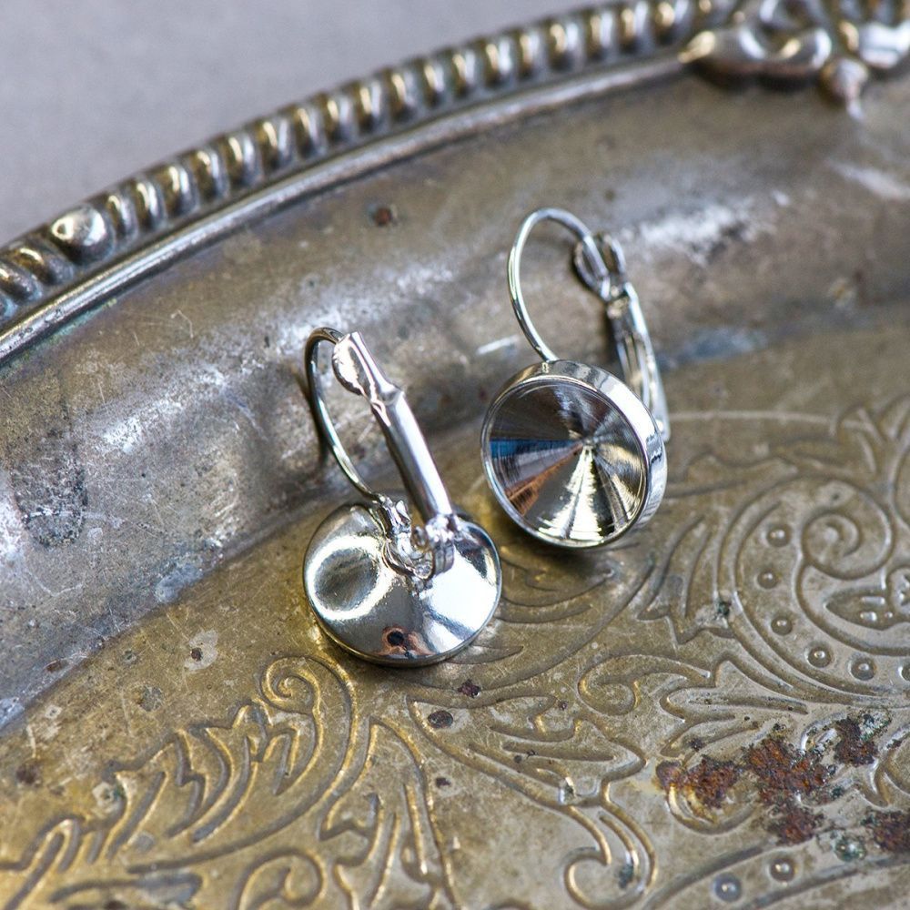 швензы "риволи", покрыты платиной, 22x14 мм